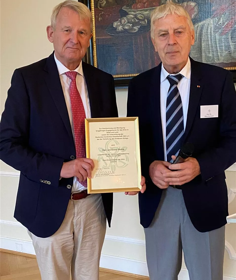 Auszeichnung JanDieter Bruns Verband Deutscher GartenCenter e.V.