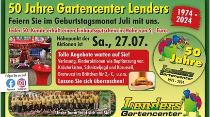 Programm Jubiläum Lenders 50 Jahre